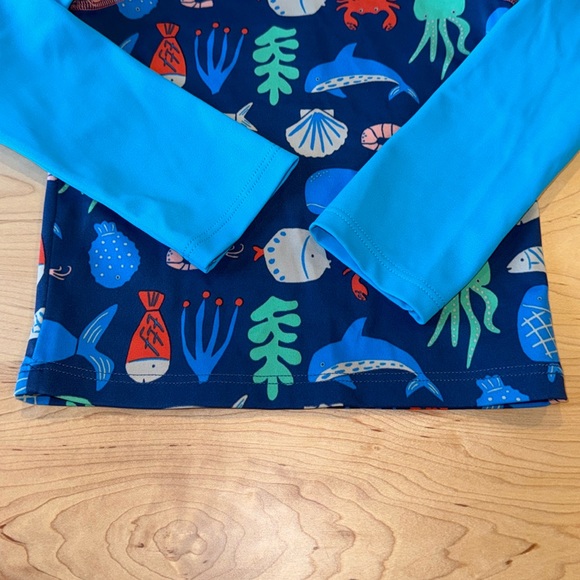 Baby Boden Boys Ocean Sea Life Rash guard 2-3 years Mini Boden Swim Rashguard 🦀 - Picture 7 of 7